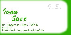 ivan spet business card